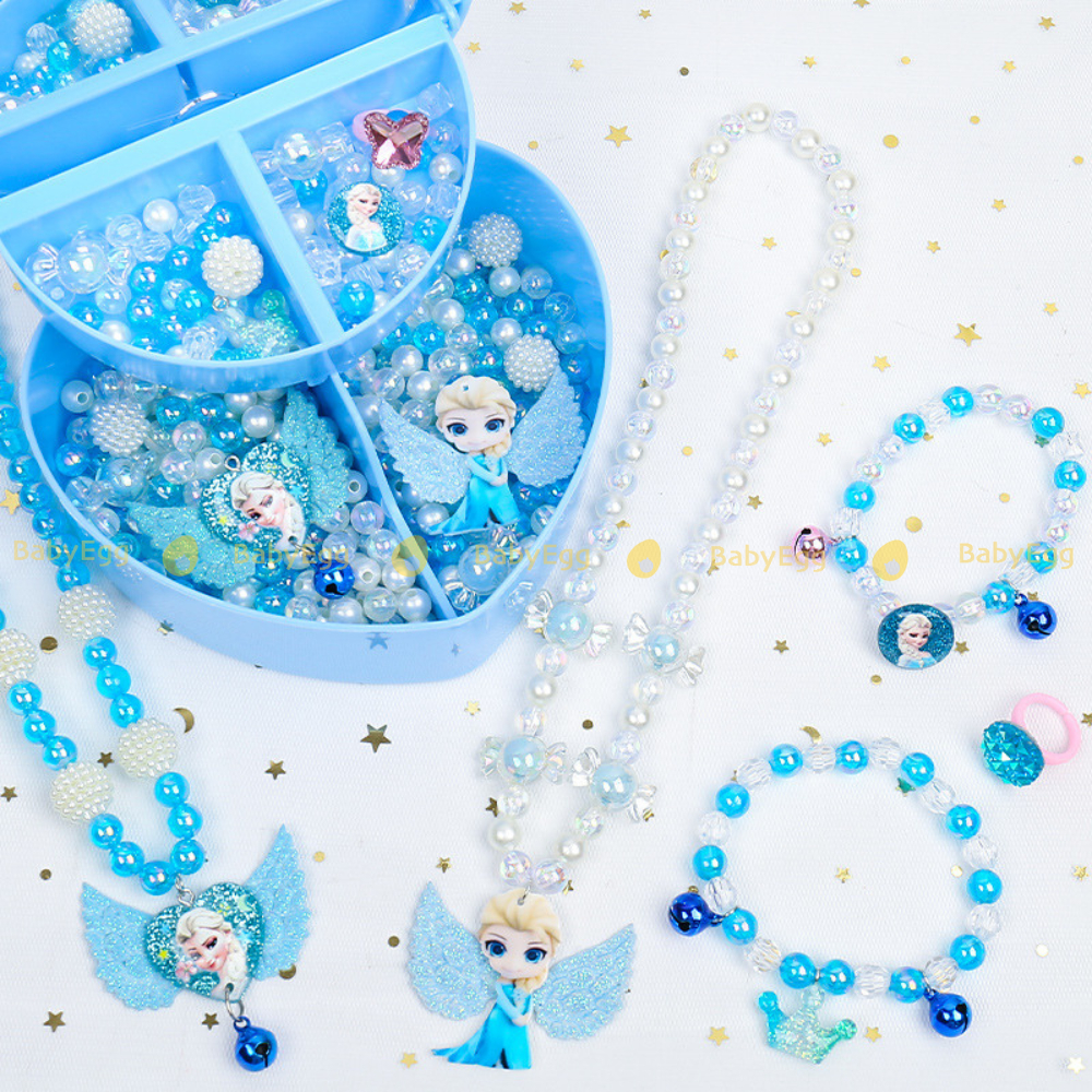 Bộ xâu hạt vòng tay vòng cổ cho bé nhiều chi tiết sáng tạo Đồ chơi thủ công, hộp quà cho bé 3 4 5 6 tuổi Babbyegg