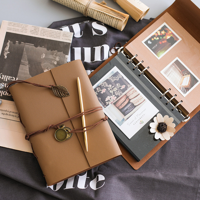 Set quà Album ảnh bìa da ý nghĩa phong cách Vintage