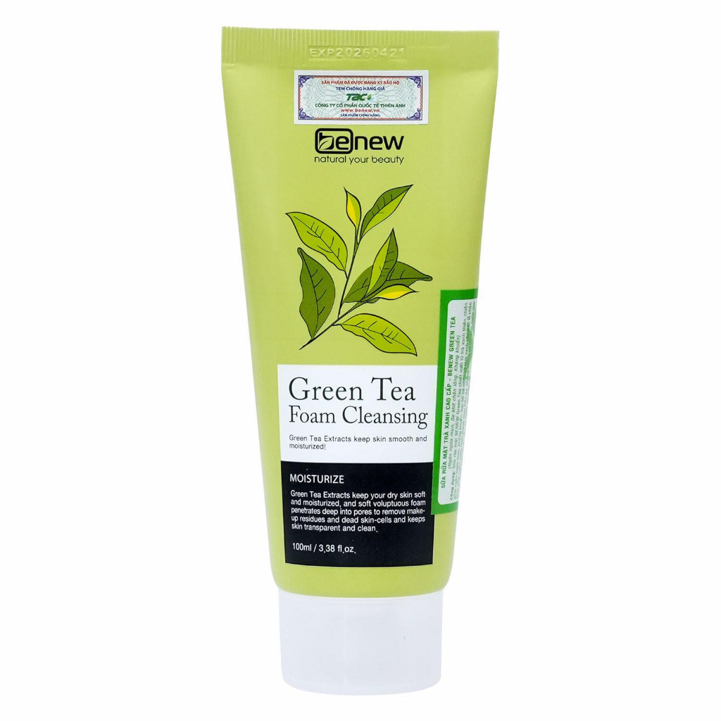 Sữa rửa mặt trà xanh Benew 100ml