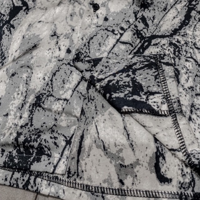 Sơ mi Cuban Shirt - Áo sơ mi lụa hàn hạo tiết vân đá mềm mịn