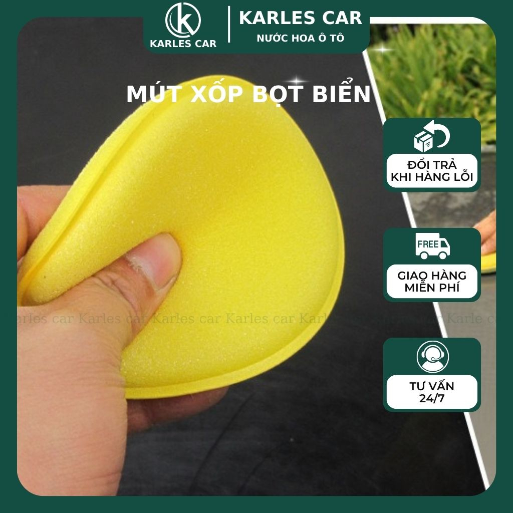 Mút Xốp Bọt Biển Đánh Bóng Xe Chuyên Dụng Hình Tròn Đường Kính 10cm