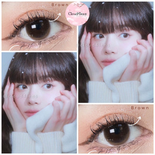 (1 đôi) kính áp tròng nâu tự nhiên hổ phách Soft brown size S