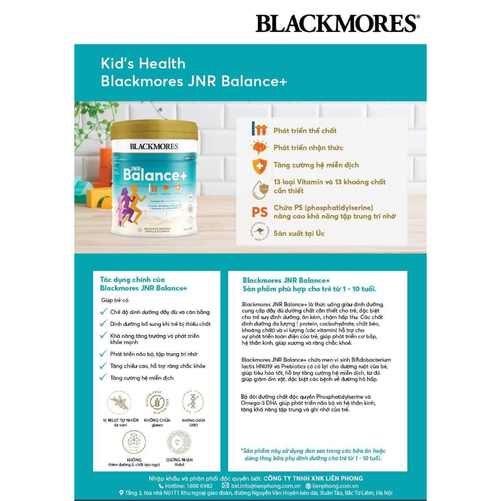 Sữa Blackmores JNR Balance+ Của Úc Cho Trẻ Từ 1 - 10 Tuổi