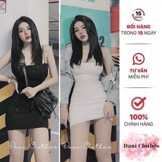 Đầm body 2 dây cọng bún chất dày mịn đẹp - B0U