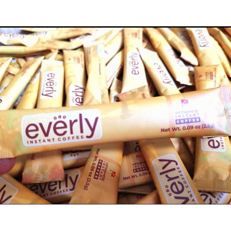 Set 50 gói_Cafe #SẤYLẠNH Đen Nguyên Chất Everly instant - Cà phê xuất khẩu_ Tiện lợi