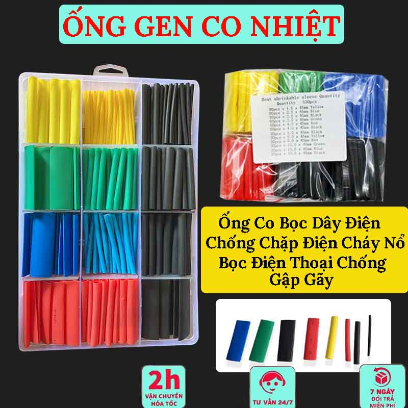 Ống Co Nhiệt, Ống Gen Co Nhiệt Cắt Sẵn Để Bọc Dây Điện, Mối Hàn 127pcs; 164pcs; 328pcs; 530pcs Nhiều Màu HOUSESHOP68