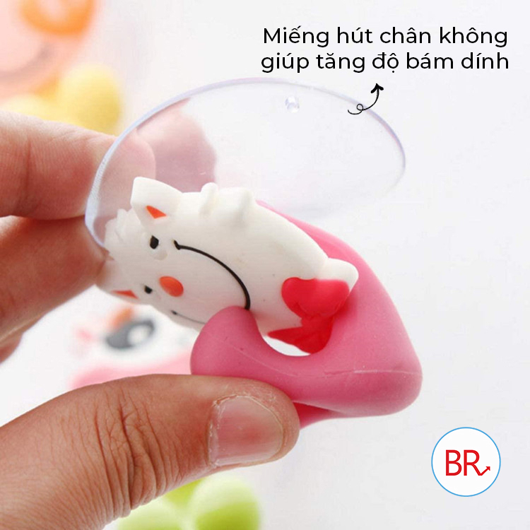 Combo 5 móc treo bàn chải hút chân không mẫu mã trendy br 00309