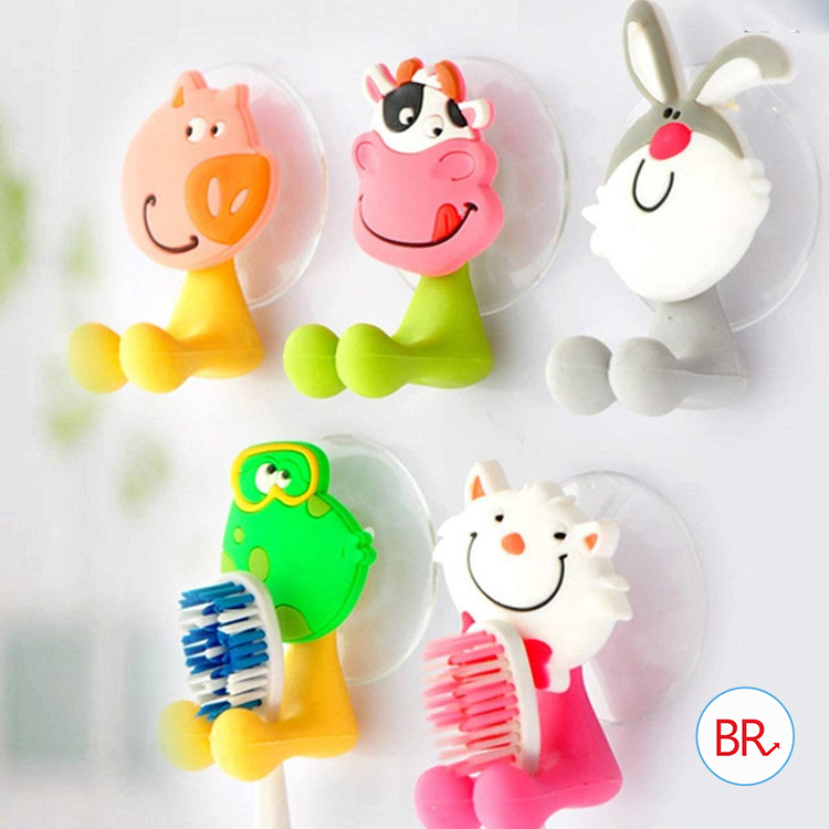 Combo 5 móc treo bàn chải hút chân không mẫu mã trendy br 00309