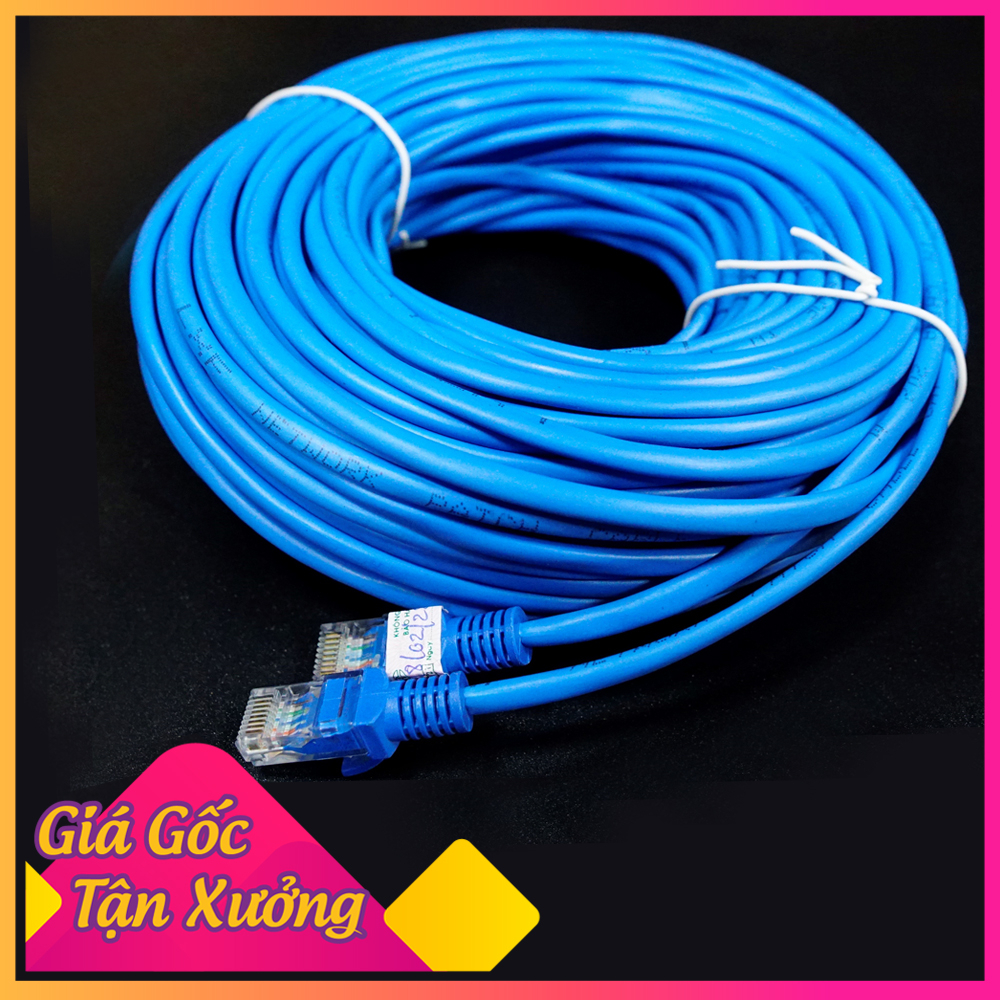 Dây mạng bấm sẵn 2 đầu cat6a tốc độ cao, dây cáp internet đúc rj45 dài10m 20m 30m 40m 50m cho máy tính laptop camera