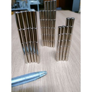 Nam châm viên 5x20mm tròn trụ siêu mạnh sáng bóng