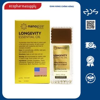 Dầu gió vàng NANOGIZE Longevity Essential Oil Deep Penetrating