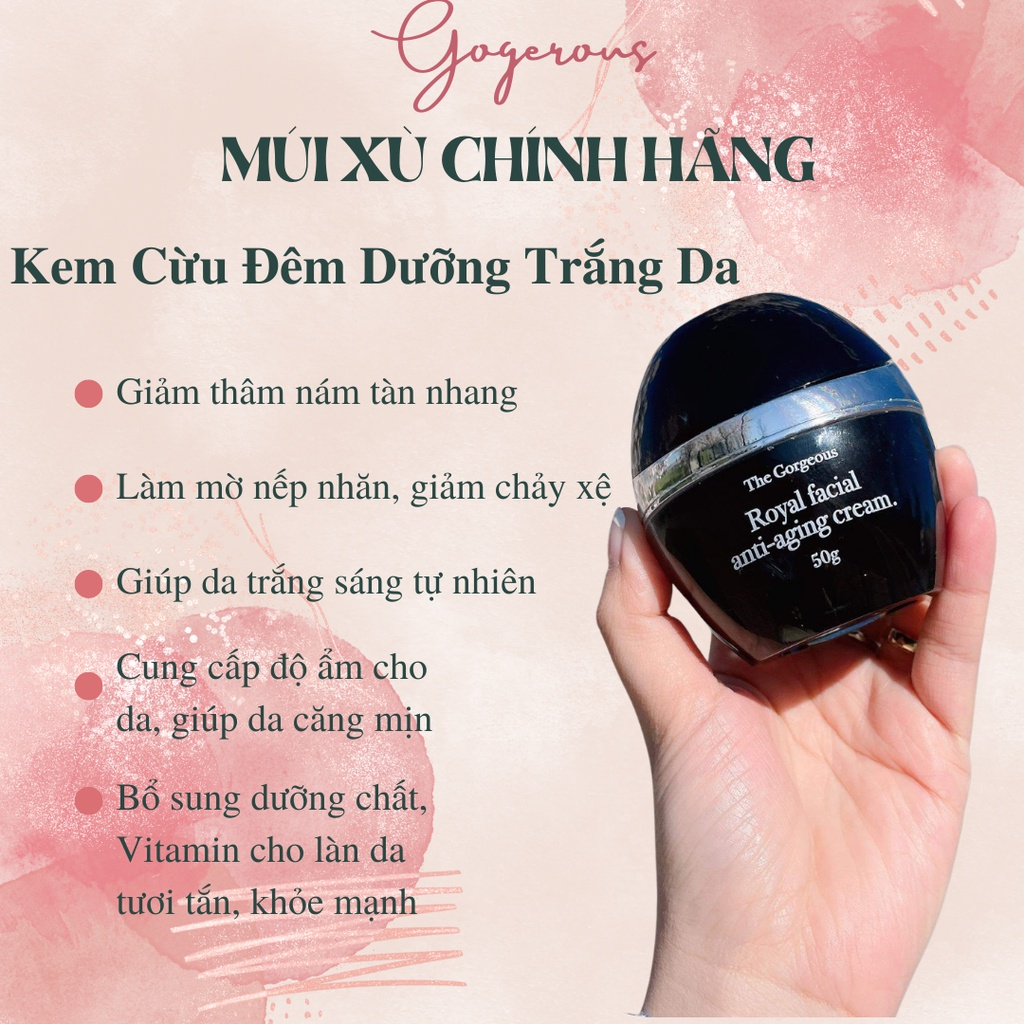 Kem cừu dưỡng ban đêm, ban ngày trắng da MÚI XÙ GORGEOUS chính hãng