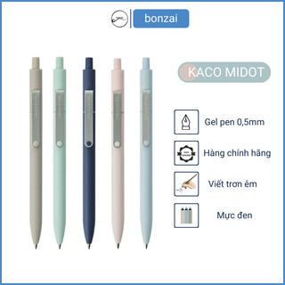 Bút gel Kaco Midot cao cấp màu pastel ngòi 0,5mm.