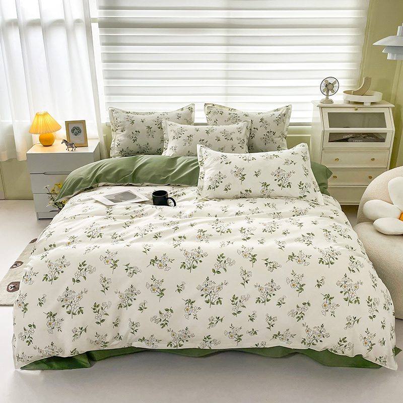 [BST 12] Bộ chăn ga gối Cotton Poly EmmiBedding phong cách Hàn Quốc Drap giường cotton hot trend (không kèm ruột)