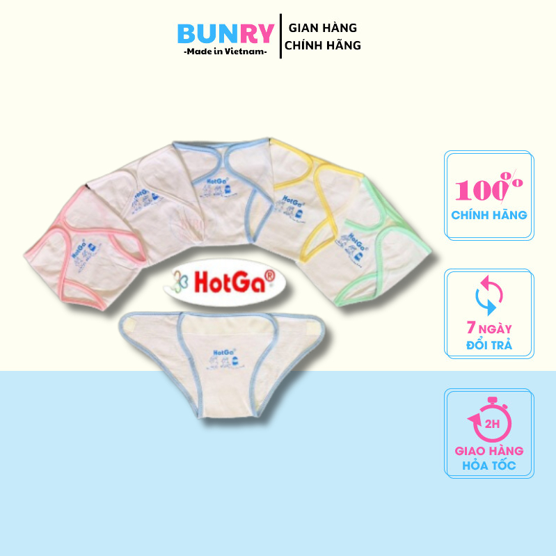 Set 5 tã vải dán Hột Gà cotton giặt nhiều lần mềm mại chống tràn cho trẻ sơ sinh, bỉm tã quần vải Hột Gà cho bé Bunry