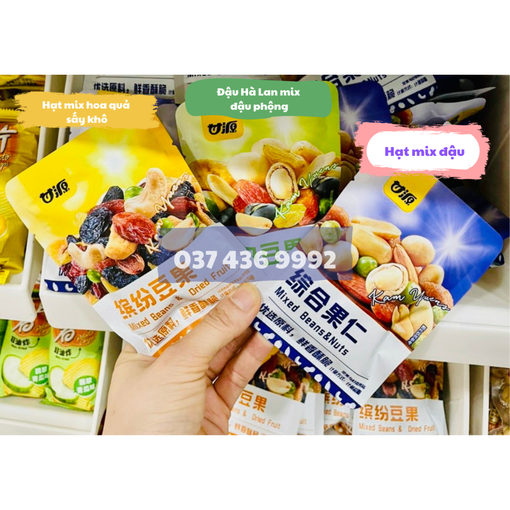 Gói 30g hạt dinh dưỡng mix hoa quả sấy giòn giàu năng lượng