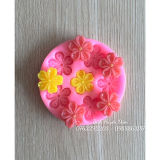 Khuôn silicon đổ rau câu, socola, fondant Vỉ hoa Anh đào