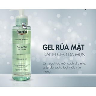 Sữa Rửa Mặt Eucerin Cho Da Dầu Mụn Eucerin Pro ACNE Solution Cleansing
