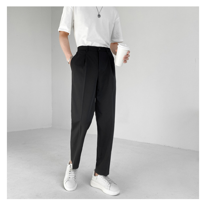 Quần kaki nam đi học DOLARO bản lưng cúc, quần nam ống suông baggy chất kaki cao cấp không nhăn không xù vải