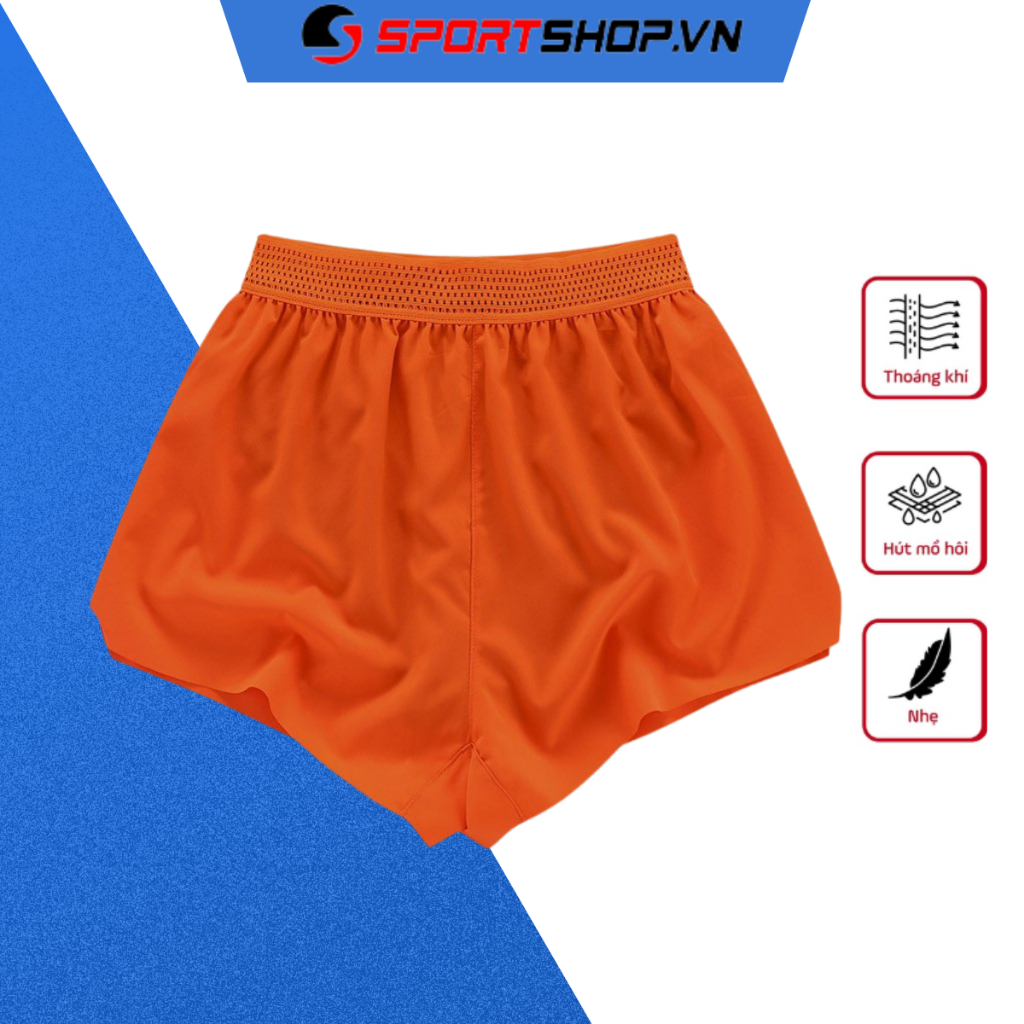 Quần chạy bộ nam nữ, quần ngắn thể thao dáng xẻ thoải mái Ms182 lót tam giác mềm mại