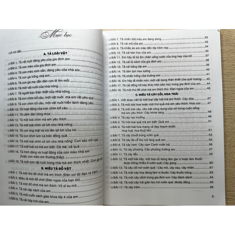 Sách - Những bài văn miêu tả lớp 4