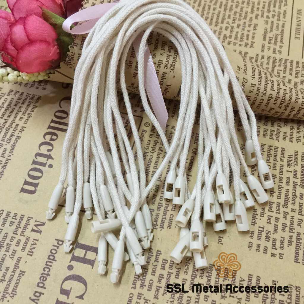 100 Dây tag treo nhãn mác sợi cotton thời trang mớ cho quần áo, hàng dệt gia dụng, hàng may mặc A#