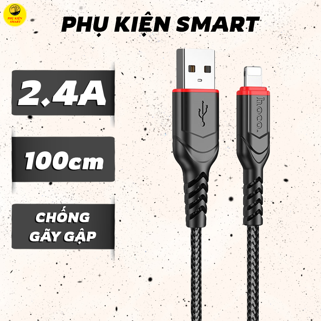 Dây sạc nhanh X59 công suất 2.4A dây bọc dù siêu bền, A to L - C - M dài 1M, hàng chính hãng - BH 24T