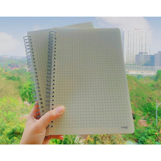  Sổ Caro Lò Xo A5 180 Trang Bìa Nhựa Trắng Mờ TUANVIET BOOKS 