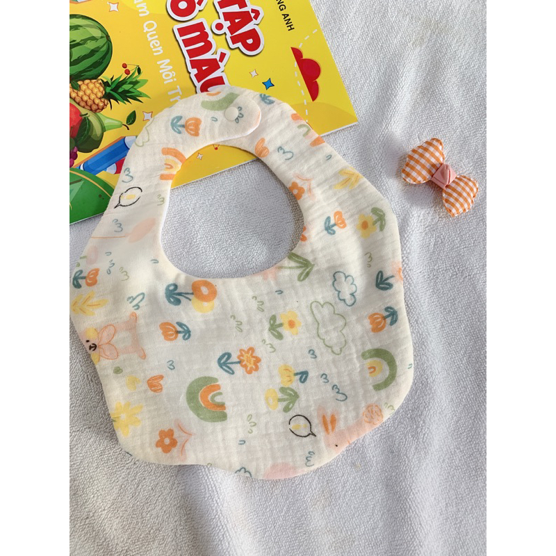 Yếm xô muslin cao cấp 6 lớp cho bé