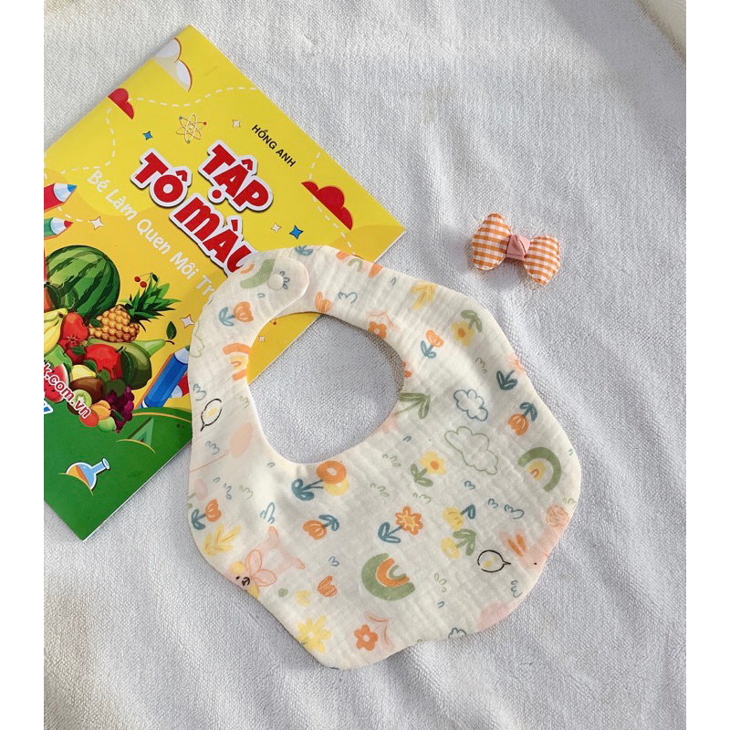 Yếm xô muslin cao cấp 6 lớp cho bé