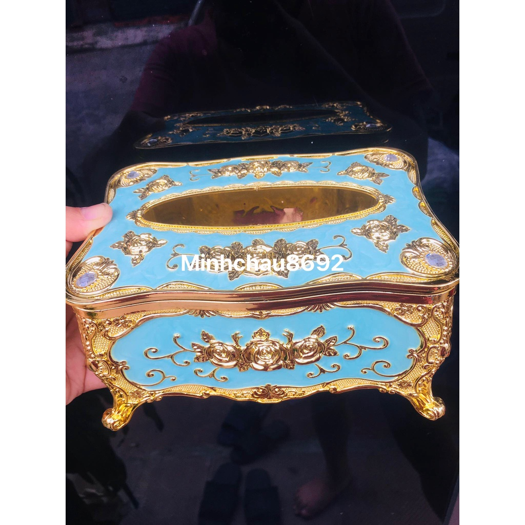 Hộp Để Giấy Ăn Mạ Vàng Cao Cấp Thiết Kế Thanh Lịch Và Trang Nhã