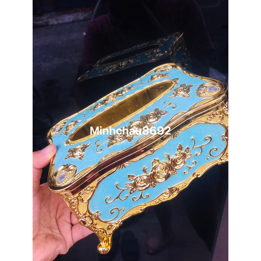 Hộp Để Giấy Ăn Mạ Vàng Cao Cấp Thiết Kế Thanh Lịch Và Trang Nhã