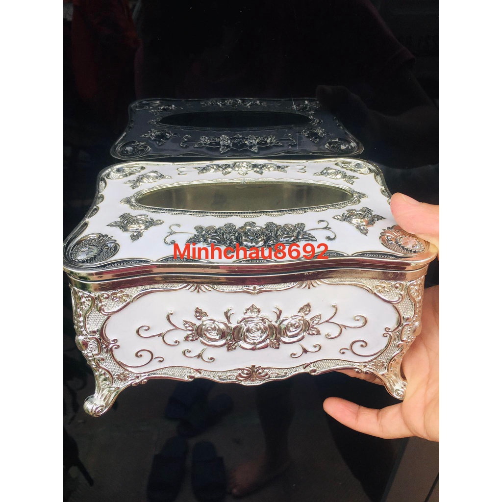 Hộp Để Giấy Ăn Mạ Vàng Cao Cấp Thiết Kế Thanh Lịch Và Trang Nhã