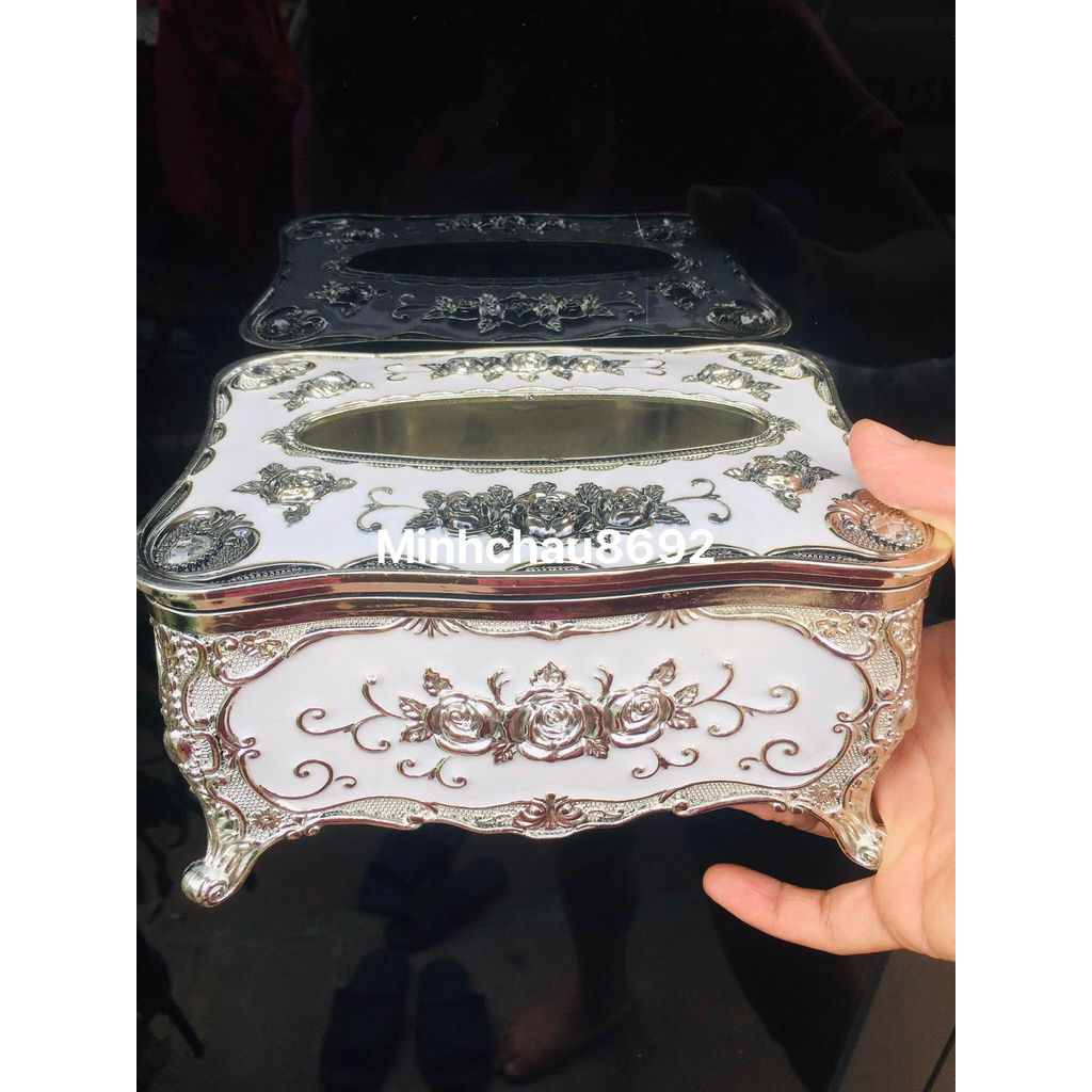 Hộp Để Giấy Ăn Mạ Vàng Cao Cấp Thiết Kế Thanh Lịch Và Trang Nhã