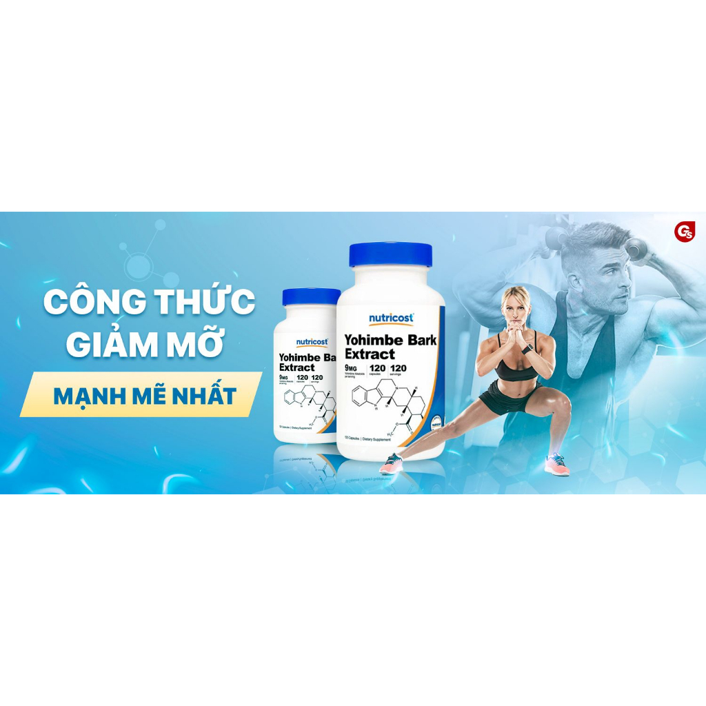 Viên uống Nutricost Yohimbine Bark Extract 9mg  nhập khẩu Mỹ - Gymstore