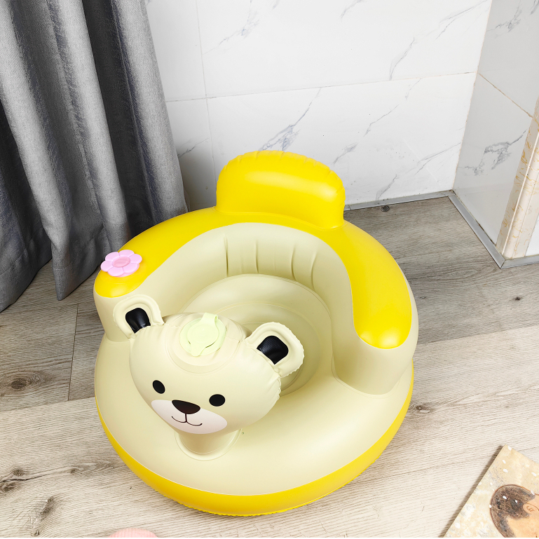 Ghế hơi tập ngồi cho bé Kichilachi, ghế phao ngồi ăn dặm bơm hơi chống ngã