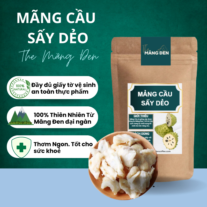 Mãng Cầu Sấy Dẻo Không Đường 250g Đặc Sản Măng Đen Kon Tum