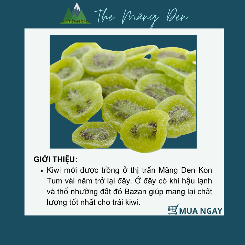Kiwi Sấy Dẻo Không Đường 250g Đặc Sản Măng Đen Kon Tum