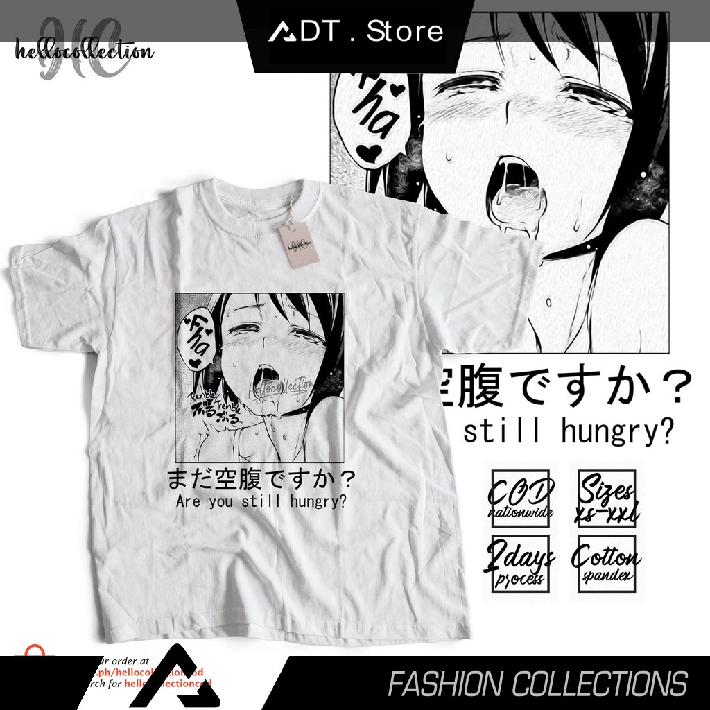 Áo thun hình Hentai Lewd - Still Hungry Anime cực chất giá rẻ mẫu HOT bán chạy