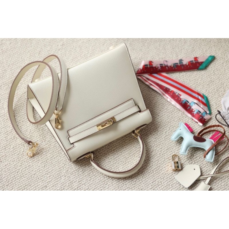 Túi xách nữ HM kelly da thật 100% sang chảnh dã man -3 màu chuẩn xịn kèm ngựa, khăn..