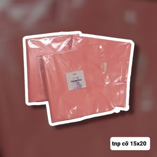 Túi niêm phong size 15x20 màu hồng đào set 10tnp
