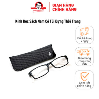 Kính đọc sách nam có túi đựng +1.5 đến +3.0 độ uncle bills ae0474
