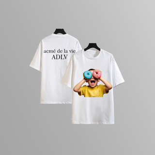 🔥HOT🔥 áo phông thun ADLV Bé Áo Trắng ống dòm - Chất cotton cao cấp, Unisex, cổ hình tròn tay ngắn