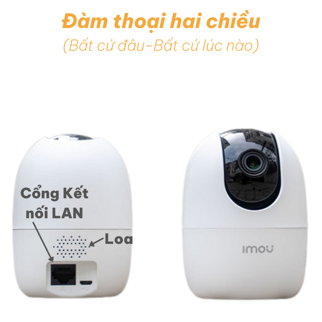 Camera IMOU Wifi A22EP 1080P xoay 360 độ đàm thoại 2 chiều - Hàng Chính Hãng