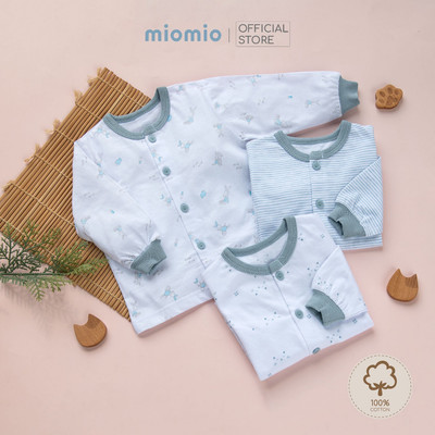 Combo 3 Áo Tay Dài Sơ Sinh MIOMIO Cho Bé Trai, Bé Gái (Từ 0-24 Tháng), Vải Cotton
