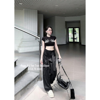 Sét áo croptop mix quần túi hộp hàng cao cấp
