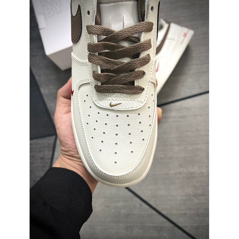 Giày AF1 Trắng Nâu – Air Force 1 White Brown.