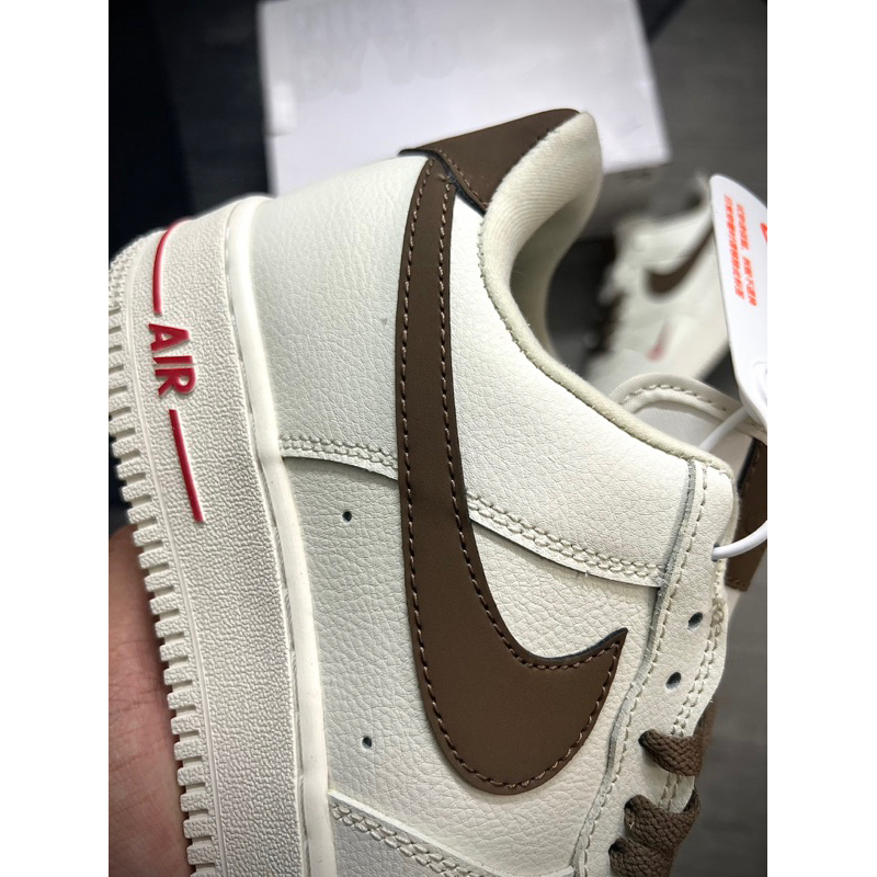 Giày AF1 Trắng Nâu – Air Force 1 White Brown.