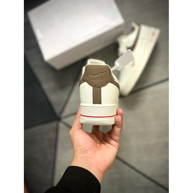 Giày AF1 Trắng Nâu – Air Force 1 White Brown.