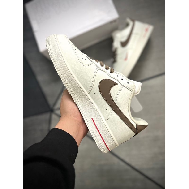 Giày AF1 Trắng Nâu – Air Force 1 White Brown.
